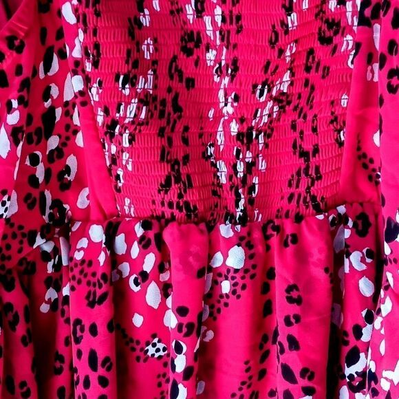 TORRID Plus Size Pink Leopard 🐆 Chiffon Peplum Midi Cami. - Picture 6 of 16